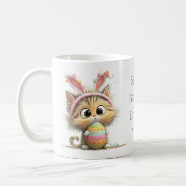 Café Caneca de Gato de Páscoa Some Bunny Loves You (Esquerda)