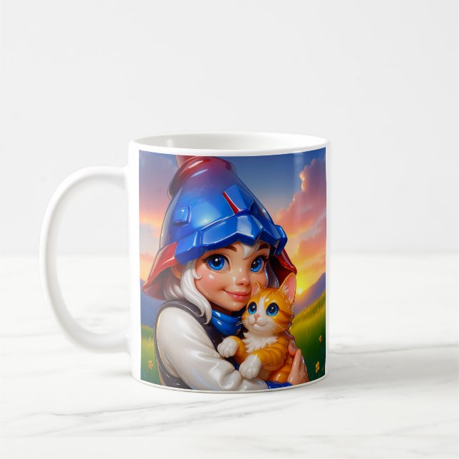 Café Caneca de Gato Elfo Cavaleiro (Esquerda)