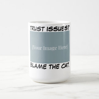 Café Caneca de Gato Engraçada Personalizada - Culpe o G