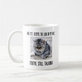 Café Caneca de gato engraçado, presente personalizado p
