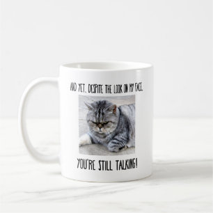 Café Caneca de gato engraçado, presente personalizado p