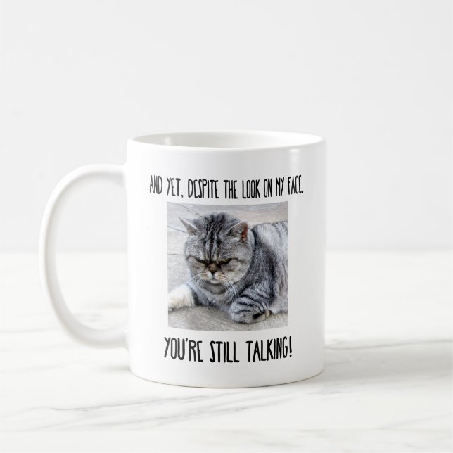 Café Caneca de gato engraçado, presente personalizado p (Esquerda)