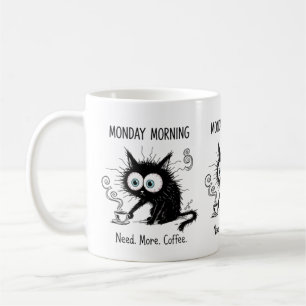 Café Caneca de Gato Engraçado Segunda-feira de Manhã Pr