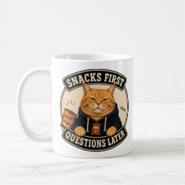 Café Caneca de Gato Laranja | Lanches Primeiro Pergunta