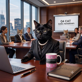 Café Caneca de Gato Poderoso Le Chat d'Argent | Bos Par