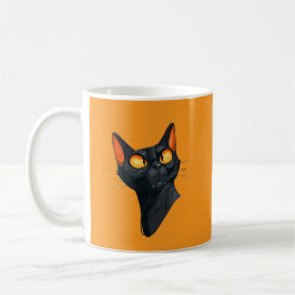 Café Caneca de Gato Preta - Presente Bonito para Pentes