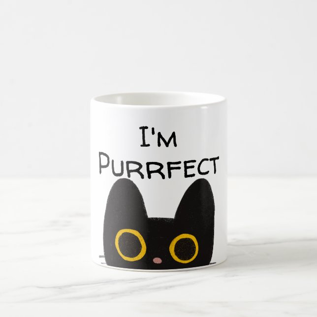 Café Caneca de Gato Preto Fofo Perfeito (Centro)