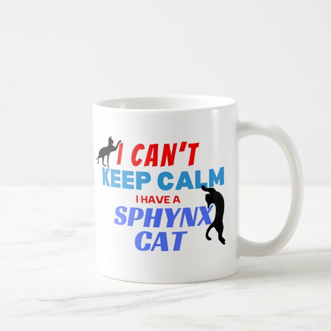 Café Caneca de Gato Sphynx Engraçada (Direita)