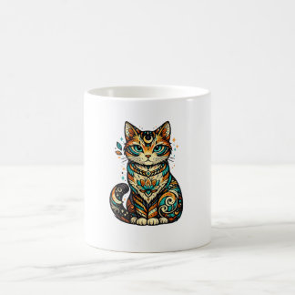Café Caneca de Gato Vintage Colorida – Amor por Gatos F