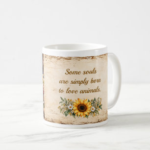 Café Caneca de Girassol Rústico Alguns Espíritos Amam A