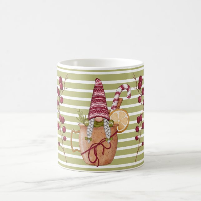 Café Caneca de Gnome de Natal com Cider Laranja (Centro)