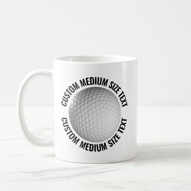 Café Caneca de Golfe Personalizada 330ml Tamanho Médio (Esquerda)