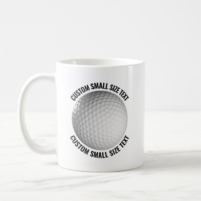 Café Caneca de Golfe Personalizada 330ml Texto Tamanho  (Esquerda)