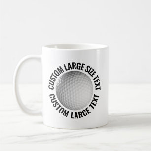 Café Caneca de Golfe Personalizada Tamanho Grande 325ml