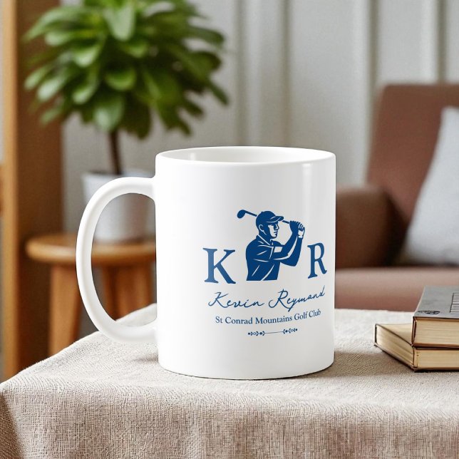 Café Caneca de Golfer Azul (Criador carregado)