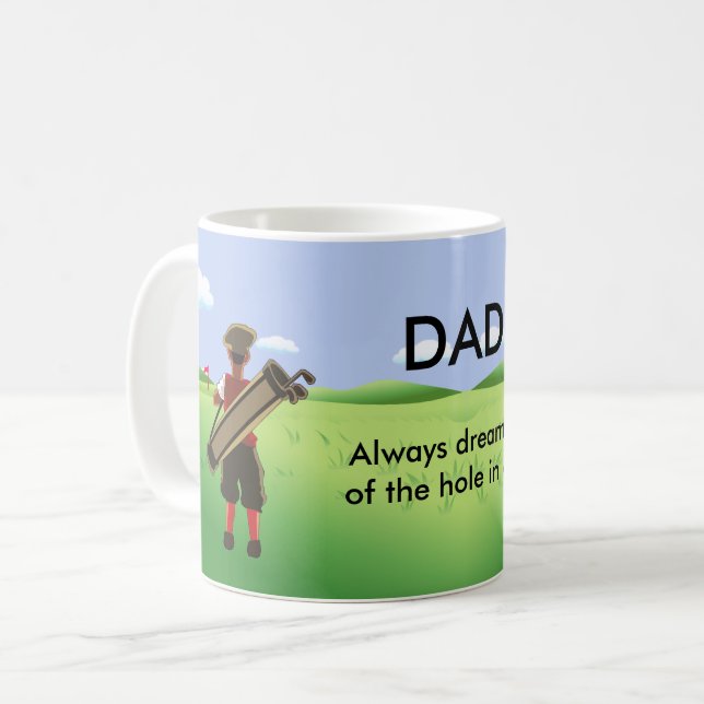 Café Caneca de Golfer Personalizada (Frente Esquerda)