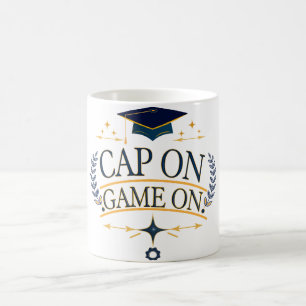 Café Caneca de Graduação Cap On Game On