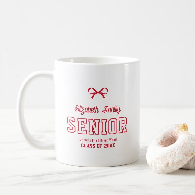 Café Caneca de Graduação com Ano Personalizado em Letra (Com Donut)