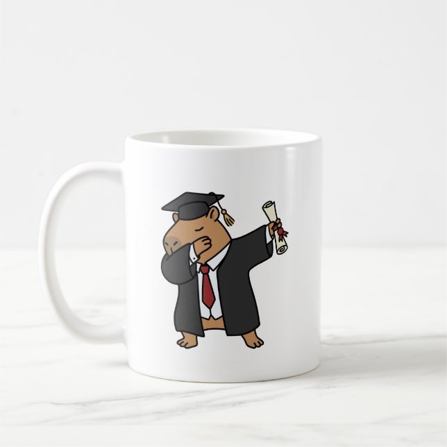 Café Caneca de Graduação de Capivara Dabbing Engraçada  (Esquerda)