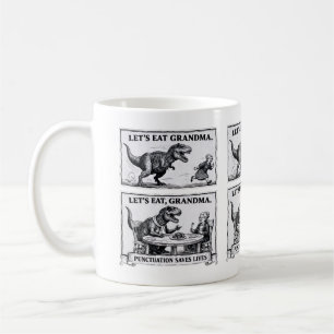 Café ☕ Caneca de Gramática Divertida – “Vamos Comer, Vo