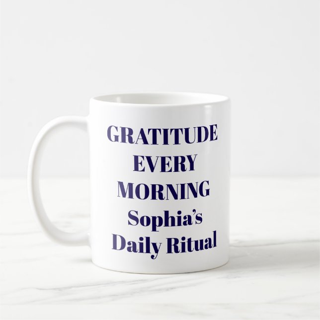 Café Caneca de Gratidão Todas as Manhãs (Esquerda)