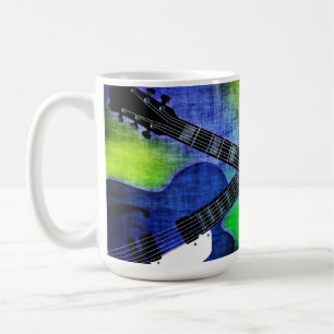 Café Caneca de guitarras elétricas Grungy