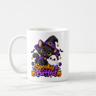 Café Caneca de Halloween Assustadora e Perfeita de Gato