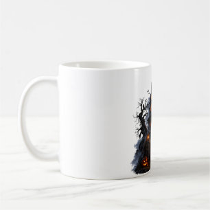 Café Caneca de Halloween Casa Assombrada 🎃