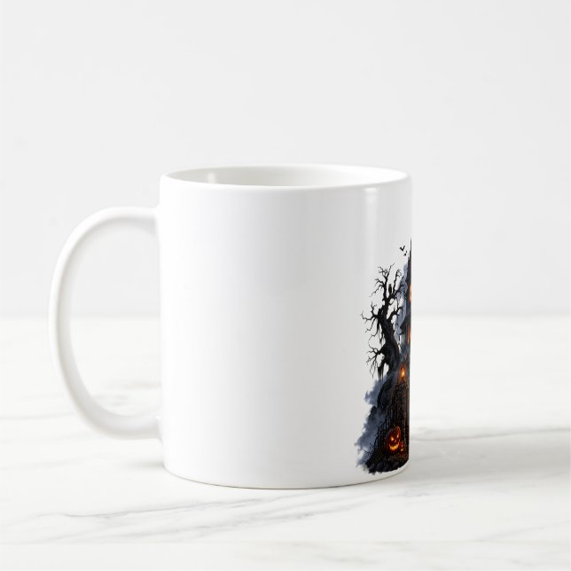 Café Caneca de Halloween Casa Assombrada 🎃 (Esquerda)