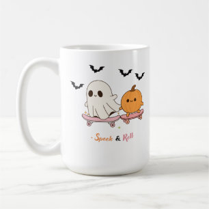Café Caneca de Halloween de fantasma e abóbora fazendo