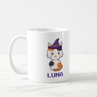 Café Caneca de Halloween de Gato Calico Personalizada