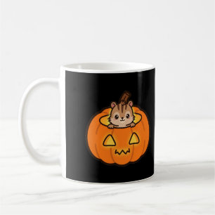 Café Caneca de Halloween Esquilo Abóbora