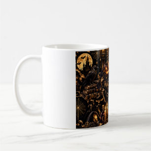 Café Caneca de Halloween Gótica de Luxo