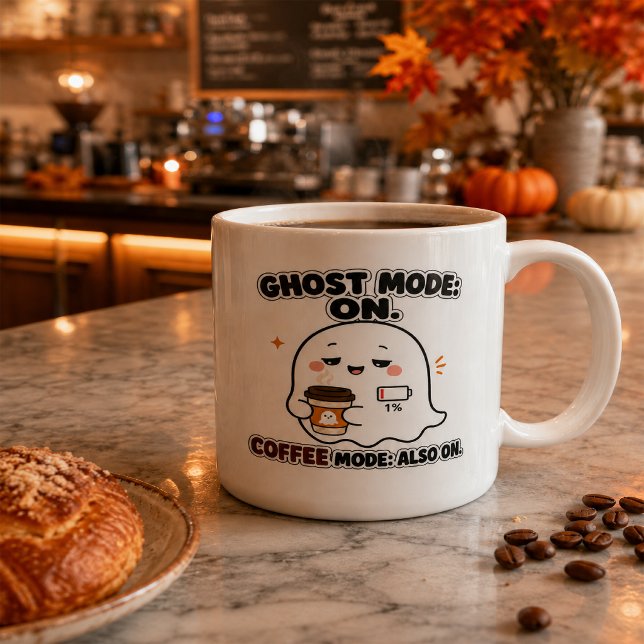 Café Caneca de Halloween Grande Modo Fantasma Presente  (Criador carregado)