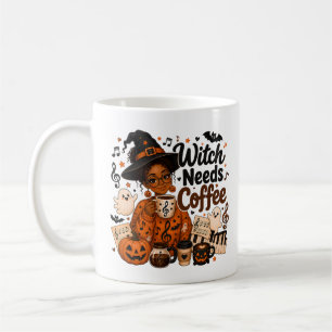 Café Caneca de Halloween para Professor de Música que P