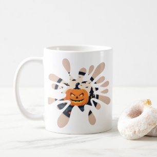 Café Caneca de Halloween Splash de Abóbora Assustadora