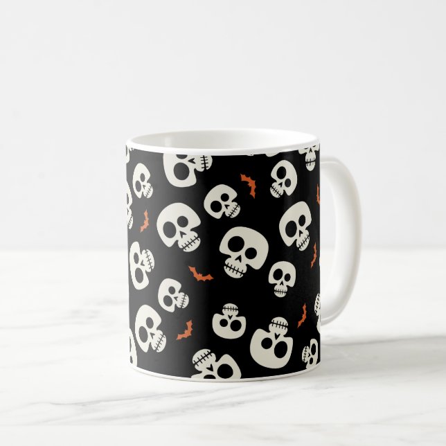 Café Caneca de Halloween Spooky - Abóbora, Espírito e D (Frente Esquerda)