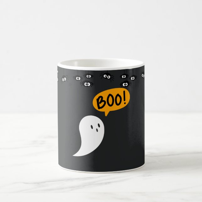 Café Caneca de Halloween Spooky - Abóbora, Espírito e D (Centro)