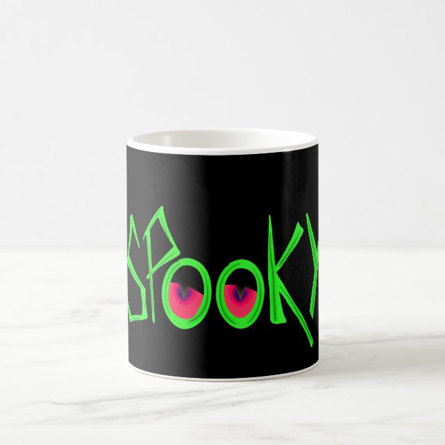 Café Caneca De Halloween Spooky Com Olhos Brilhantes (Centro)