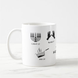 Café Caneca de Hannukah - Abençoe, Acenda, Faça