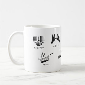 Café Caneca de Hannukah - Abençoe, Acenda, Faça