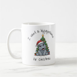 Café Caneca de Hipopótamo Bebê de Natal