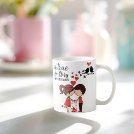 Café Caneca de História de Amor