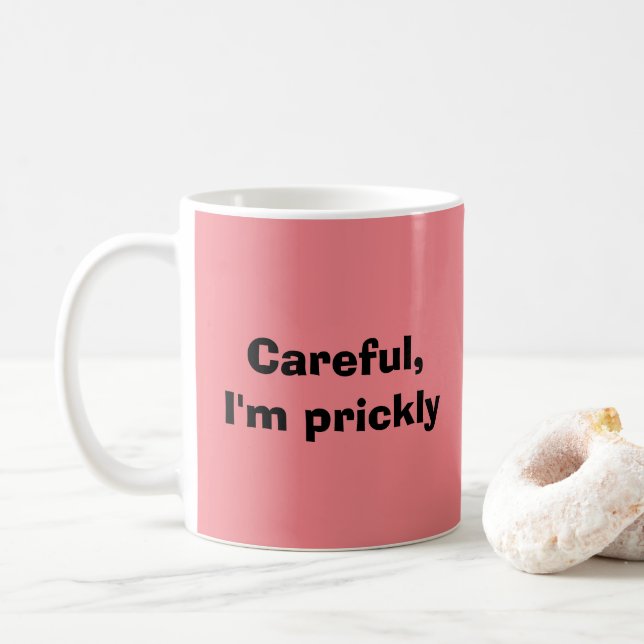 Café Caneca de HogHedge: "Cuidadoso, eu sou espinhoso " (Com Donut)