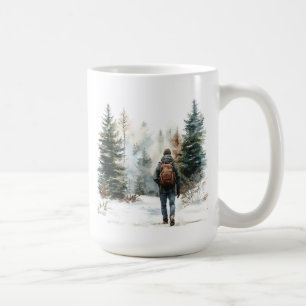 Café Caneca de Homem Fazendo Trilha