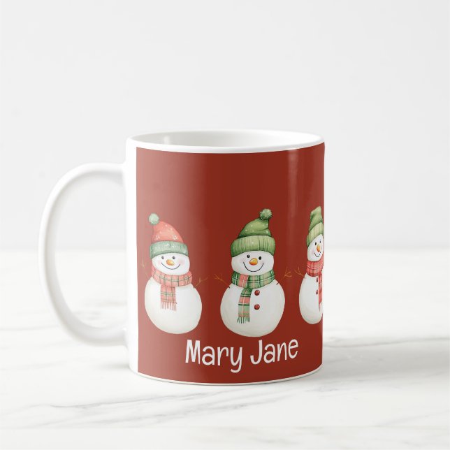 Café Caneca de Homens de Neve Fofos (Esquerda)
