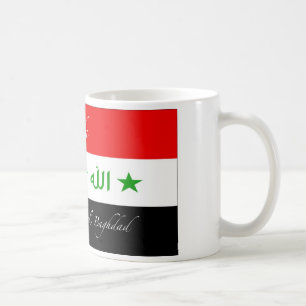 Café Caneca de Huda - bandeira velha de Iraque