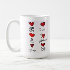 Café Caneca de Idiomas do Amor
