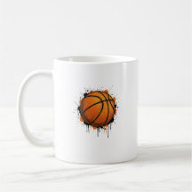 Caneca de Ilustração de Basquete com Desenho Moder