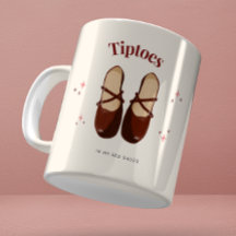 Caneca de Ilustração de Sapatos Vermelhos em Aquar